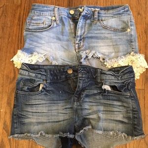 Two pairs of jean shorts!